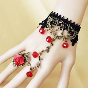 Vintage Lace Chain Flower Detail Wristband..