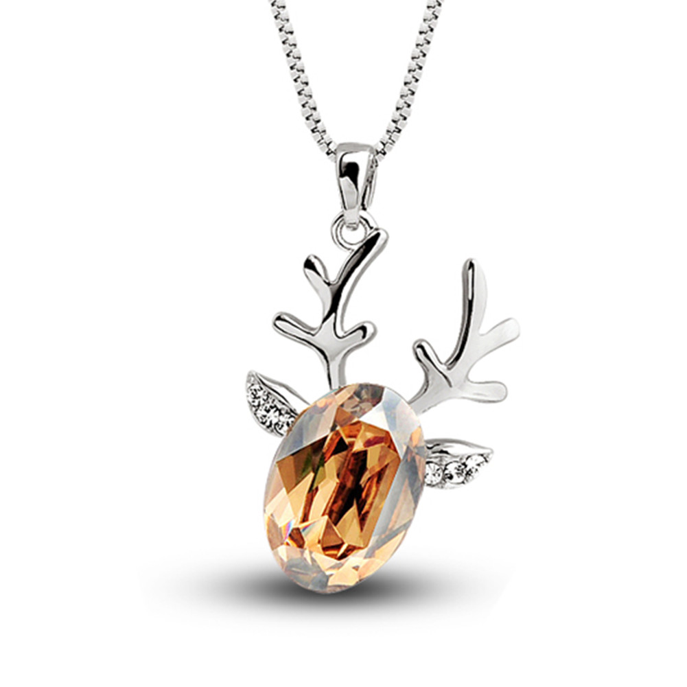 Women's Alloy Deer Shape Pendant With Rhineston Platium Plating
