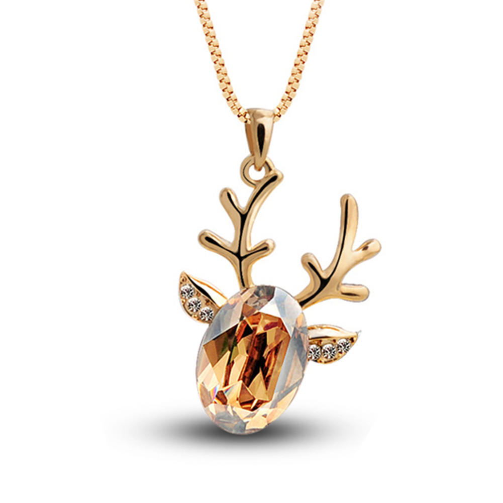 Women's Alloy Deer Shape Pendant With Rhineston Platium Plating