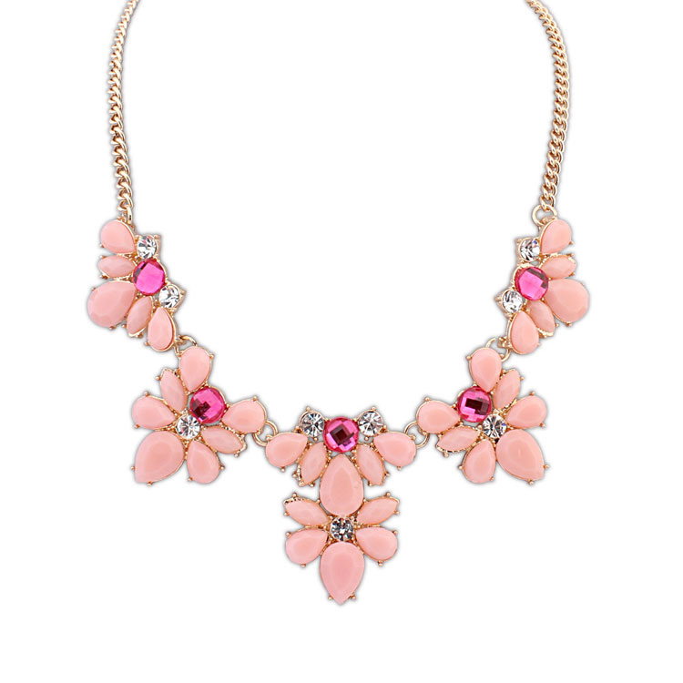 Women's Rhinestone Flower Statement Choker Necklace on Luulla